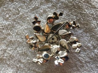 Vintage Kramer Of York Wreath Pin Brooch Silver Tone Rhinestone 6