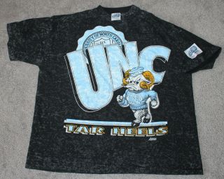Vtg 90s Made In Usa North Carolina Unc T - Shirt Men 