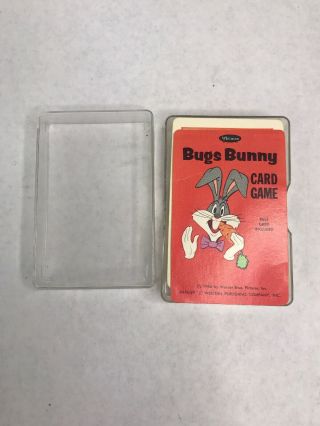 Vintage 1966 Whitman Bugs Bunny Card Game With Directions And Clear Case