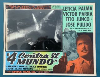 4 Contra El Mundo Leticia Palma Vintage Noir Lobby Card Photo