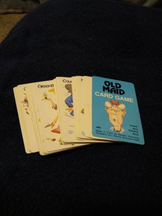 Vintage 1975 Whitman Old Maid Card Game.  Complete And In