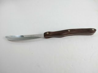 Vintage Cutco Table Steak Knife Classic Brown Swirl Wood Handle No 59