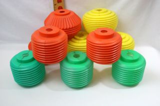10 Vintage Plastic Blow Mold - Chinese Lantern Style - C7/c9 - Light Covers