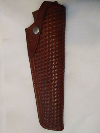 Vintage " The George Lawrence Co.  " 120 B,  7.  5,  Basket Weave,  Gun Holster