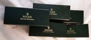 5 Vintage Rolex Watch Service Division Boxes