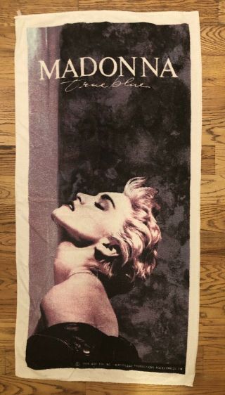 New/official/vintage/rare Madonna True Blue Towel 1986 No Madame X Blue Tickets