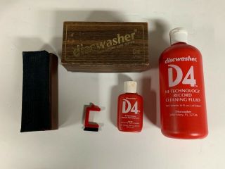 Vintage Discwasher D4 System Vinyl Record Cleaning Brush And Fluid