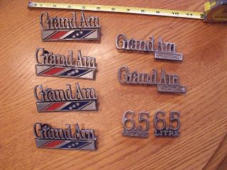 Vintage 1973 Pontiac Grand Am Metal Name Plates