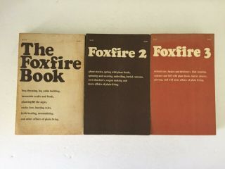 Vintage Softcover The Foxfire Books 1 2 3 Set Eliot Wigginton Plain Living