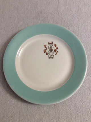 Vintage Shenango China Restaurant Ware 9” Hawaii Tiki Tops Plate