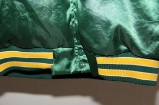 JOHN DEERE Vintage Swingster Satin Jacket Button Men Size XL Green EUC 5