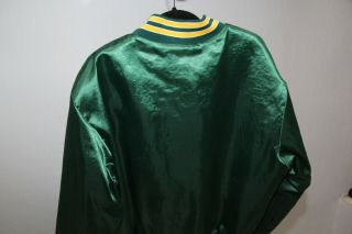 JOHN DEERE Vintage Swingster Satin Jacket Button Men Size XL Green EUC 6