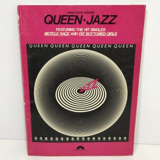 Vintage 1978 Queen Jazz Songbook Sheet Music Vocals Piano Guitar Chords Lyrics
