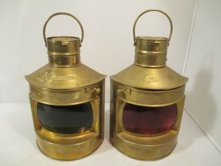 Vintage Brass Port & Starboard Oil Lanterns The Daily Planet Nautical