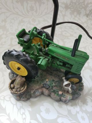 John Deere 1999 Tractor Table Lamp Light with Shade - 15 Inches Vintage 3