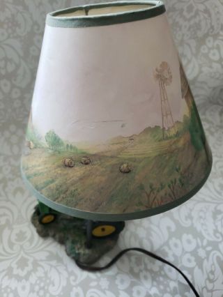 John Deere 1999 Tractor Table Lamp Light with Shade - 15 Inches Vintage 7