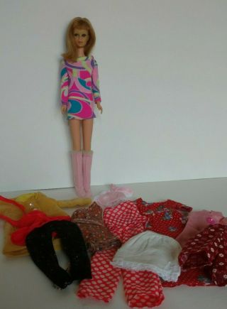 VINTAGE BARBIE 1960’s FRANCIE DOLL AND OUTFITS CLOTHES SHOES 3