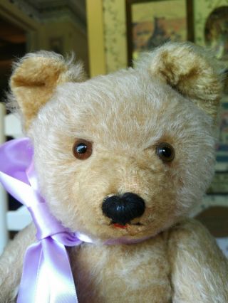Antique Vintage 1940s German Mohair Teddy Bear 12in Vgc,