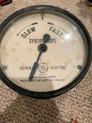 Vintage General Electric Ar - 2 Synchroscope 909878 Pat 1672666 Rare Large V.  110