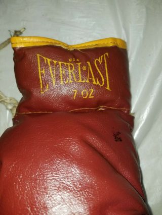 Vintage leather Classic everlast 7 oz gloves 2