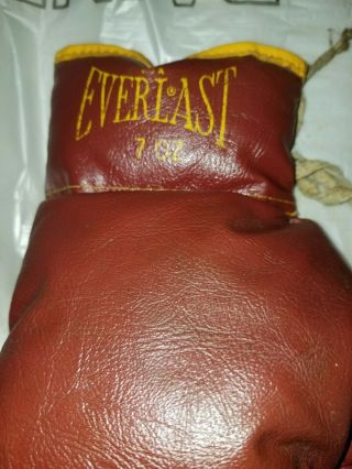 Vintage leather Classic everlast 7 oz gloves 3