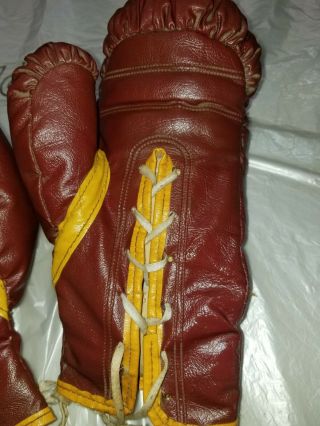 Vintage leather Classic everlast 7 oz gloves 5