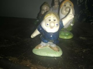 Vintage Walt Disney Snow White and the Seven Dwarfs Porcelain Figurines set 5
