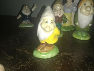 Vintage Walt Disney Snow White and the Seven Dwarfs Porcelain Figurines set 6