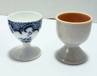 5 Vintage Egg Cups Hand Painted,  Poole,  Denmark Lone 2