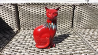 Vintage Retro Poole Pottery Delphis Living Glaze Cat Figurine