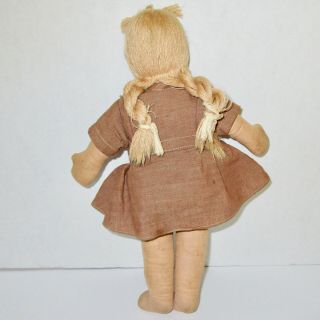 Georgene Averille Brownie Girl Scout cloth doll molded face vintage 13 