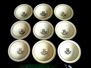 Set Of 9 Vintage Pfaltzgraff Village Soup Cereal Dessert Bowls 6 1/8 " X 2 " Usa