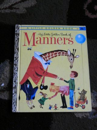 Vintage 1962 My Little Golden Book Of Manners 460 Parish Richard Scarry " A " Ed