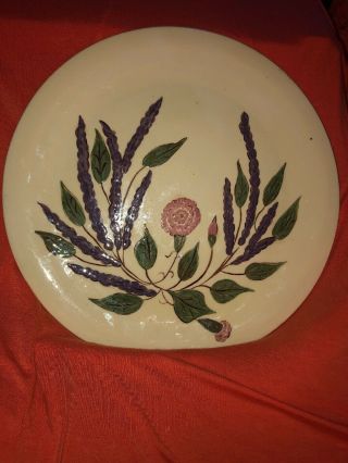 Rare Vintage Pacific Los Angeles California Art Pottery Decorated Chop Plate 13”