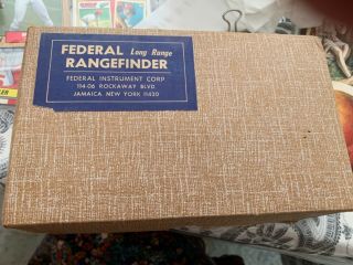 Vintage Federal Instrument Corp Precision Range Finder Case 20 - 500 Yards Hunting