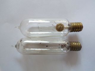 2 Vintage Antique Light Bulbs Bulb Mazda Edison Unique Filimants Tipped