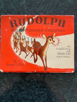 Rudolph The Red Nosed Reindeer Pop Up Book Vintage 1939