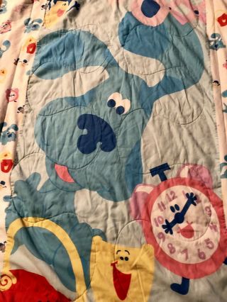 2000 Blue’s Clues Twin Comforter Blanket Reversible Bedding Vintage Salt Pepper 3