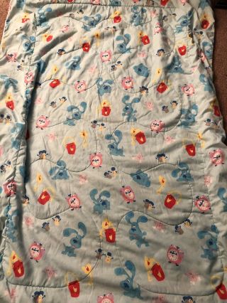 2000 Blue’s Clues Twin Comforter Blanket Reversible Bedding Vintage Salt Pepper 4