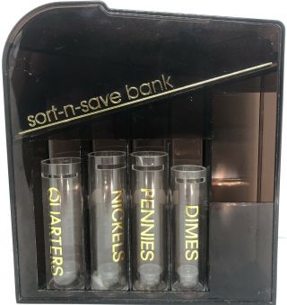 Vintage Sort - N - Save Bank Coin Sorter Collector Counter Saver Money Sorting
