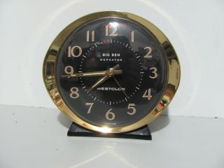 Vintage Westclox Big Ben Repeater Alarm Clock Made In Scotland Perfect