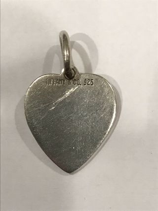 Vintage Tiffany & Co Sterling Silver Key Ring Heart Charm