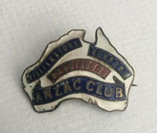 Vintage Williamstown Newport Spotswood Anzac Club Enamel Badge Pin Military