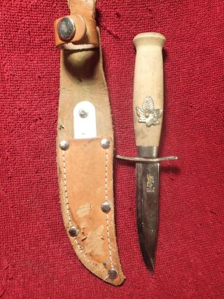 Vintage Frosts Mora Sweden Scout Knife Puukko & Sheath Swedish Scandinavia