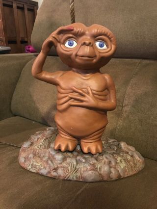 Vintage 1980s E.  T.  Extra Terrestrial Ceramic Lamp -