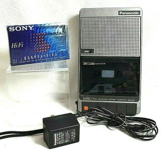 Vintage Panasonic Slimline Rq - 2736 Portable Cassette Tape Recorder/player W/ac