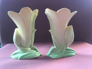 English Carlton Ware Vintage Vase,  Small Pale Yellow And Green Vases.
