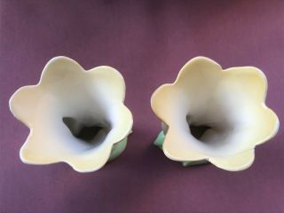 English Carlton Ware vintage vase,  small pale yellow and green vases. 4