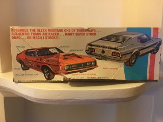 ‘72 Mustang Mach I Vintage Model Car Kit 1971 By Mpc Of The Fun Group,  Indy 500