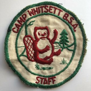 Unusual Vintage Old Boy Scouts Bsa 1950s Camp Whitsett Staff Patch
